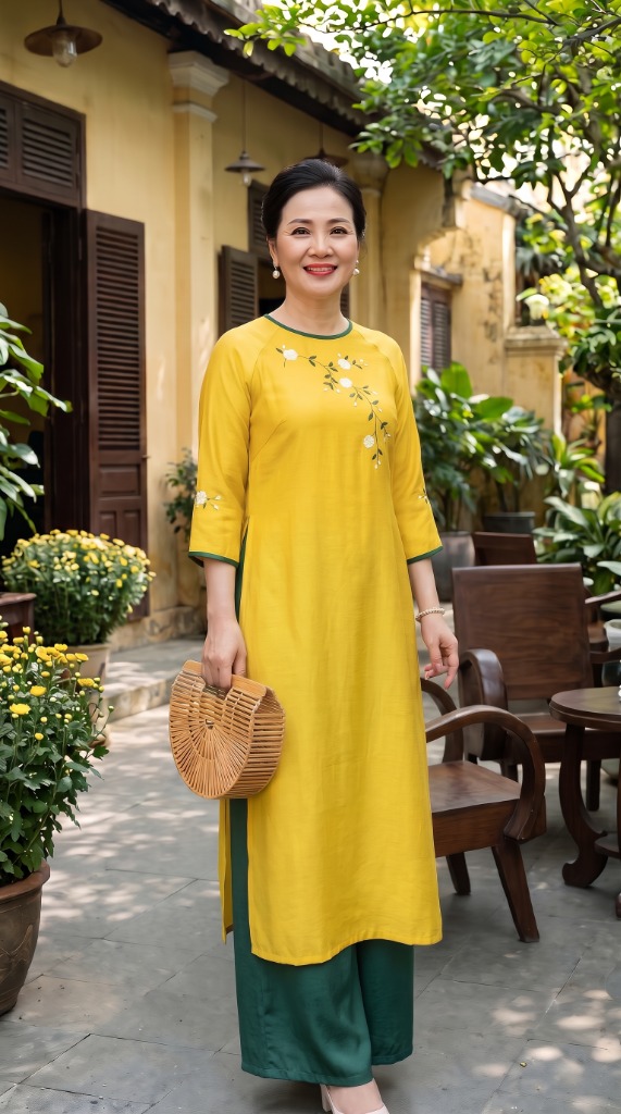Áo dài AD40 màu Vàng